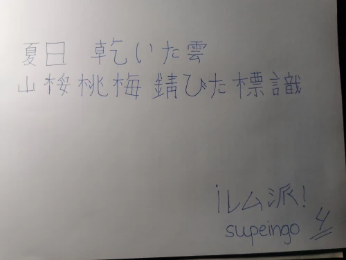 [レム派] 西班牙語 / supeingo#9790's submission